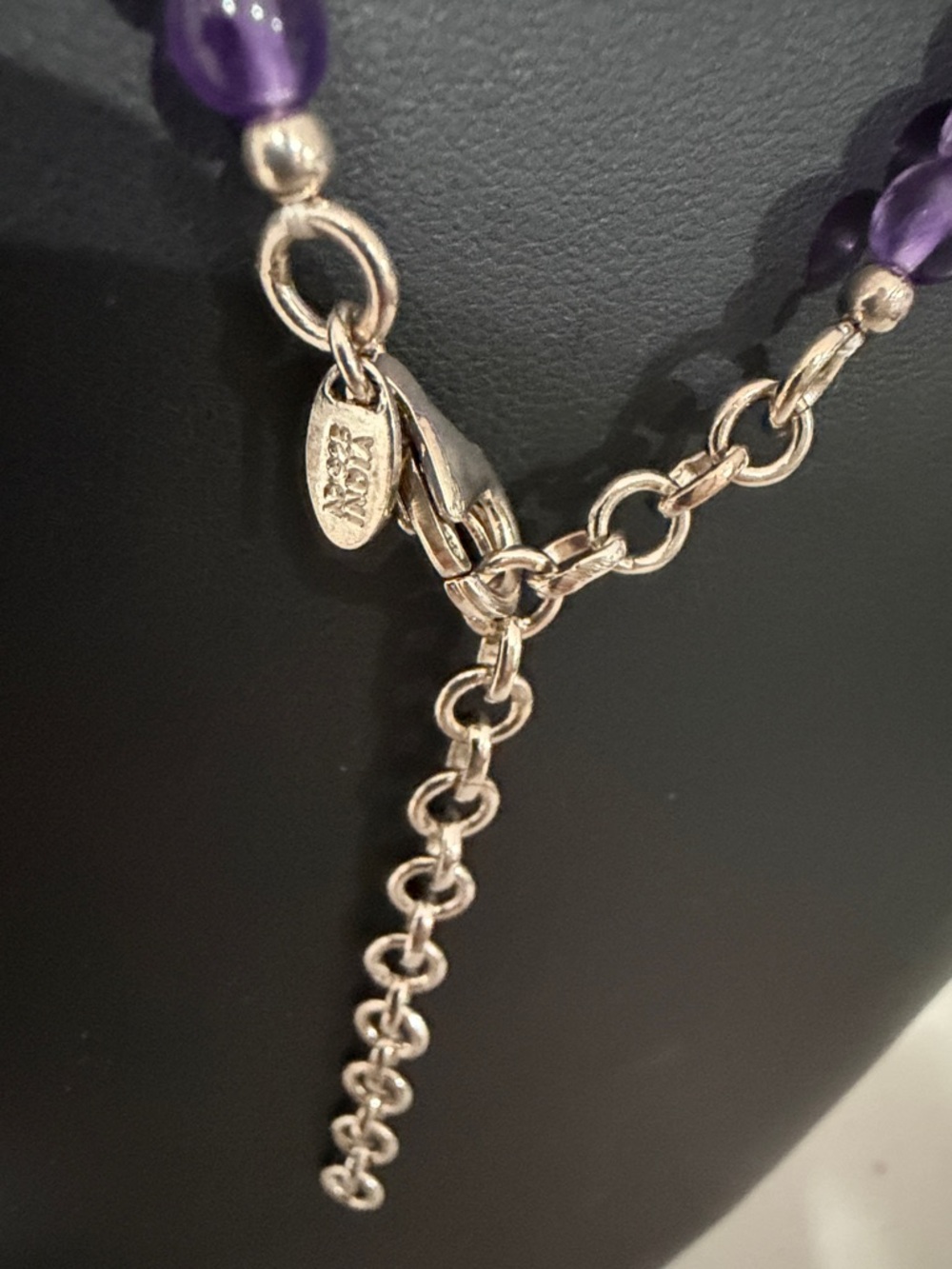 Nicky Butler amethyst sterling silver beaded 20”necklace with the box - Picture 3 of 3